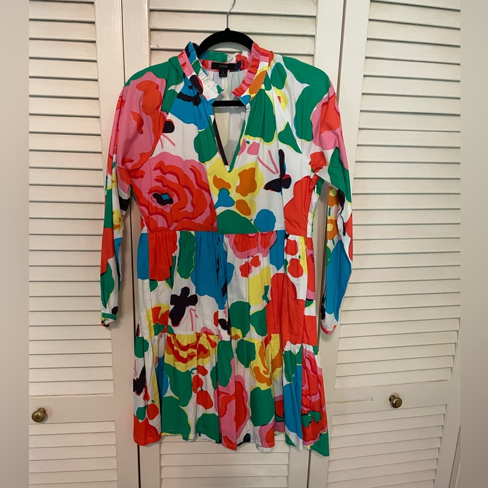 J crew dress. Size small. Worn once. Perfect condition.  Multi color.
